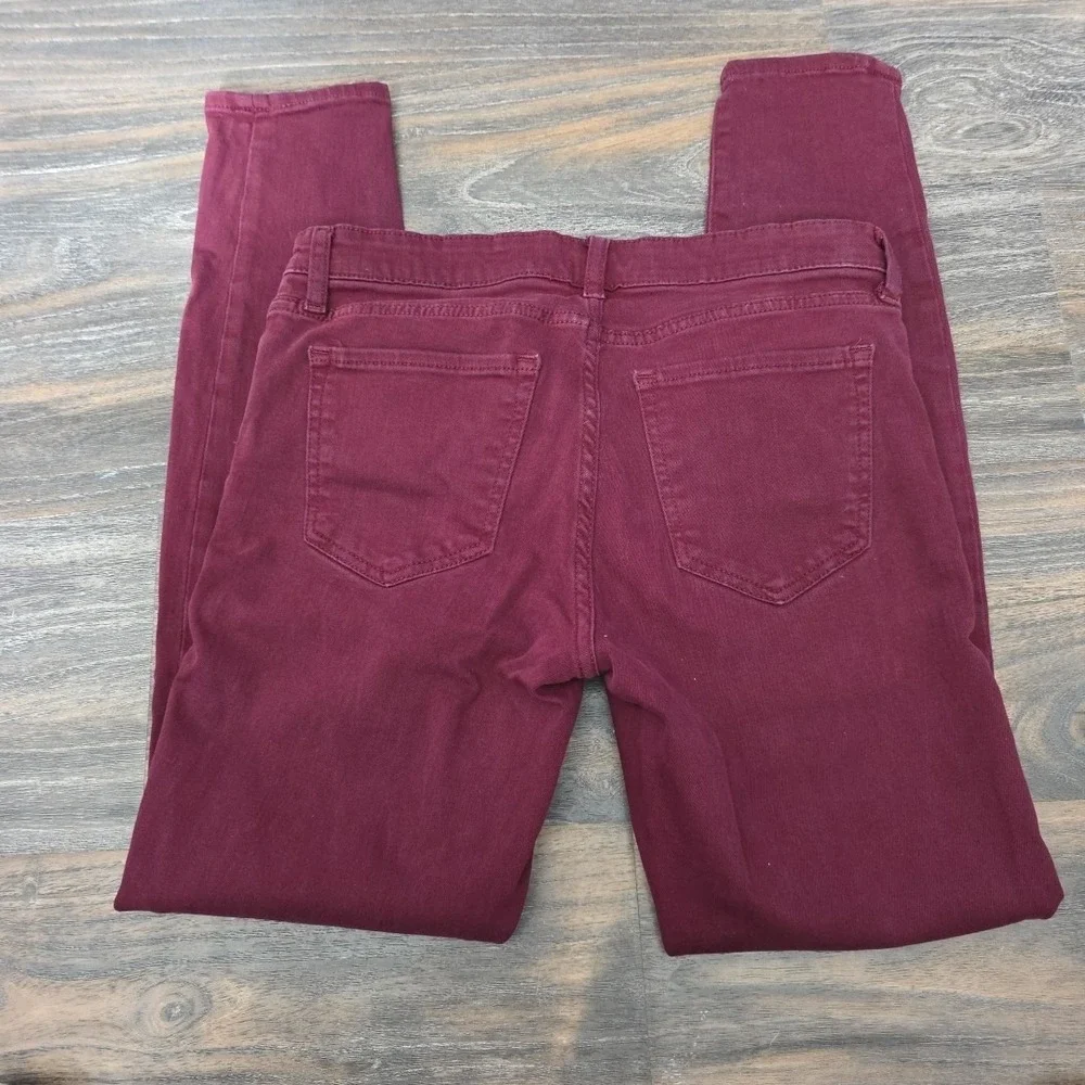 GAP Legging Womens Size 6/28R Straight Stretch‎ Denim Ruby Wine